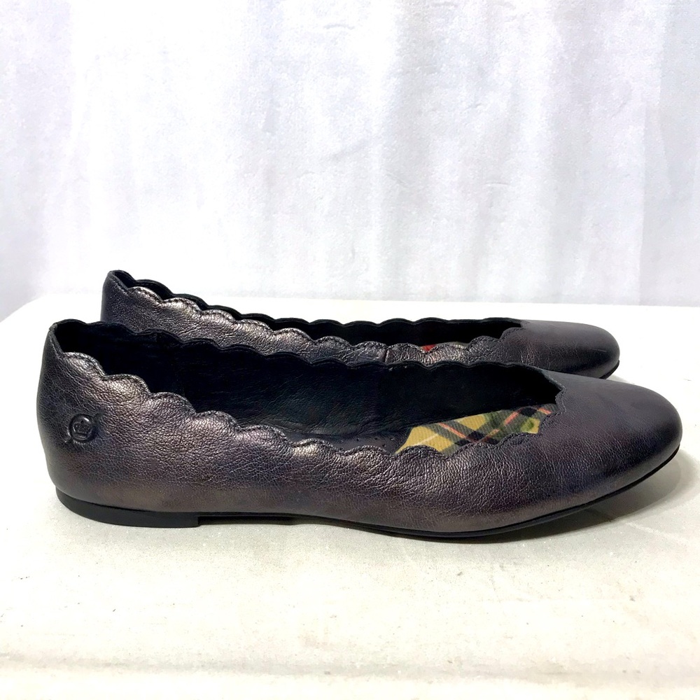 Born Dark Copper Leather Allie Flats